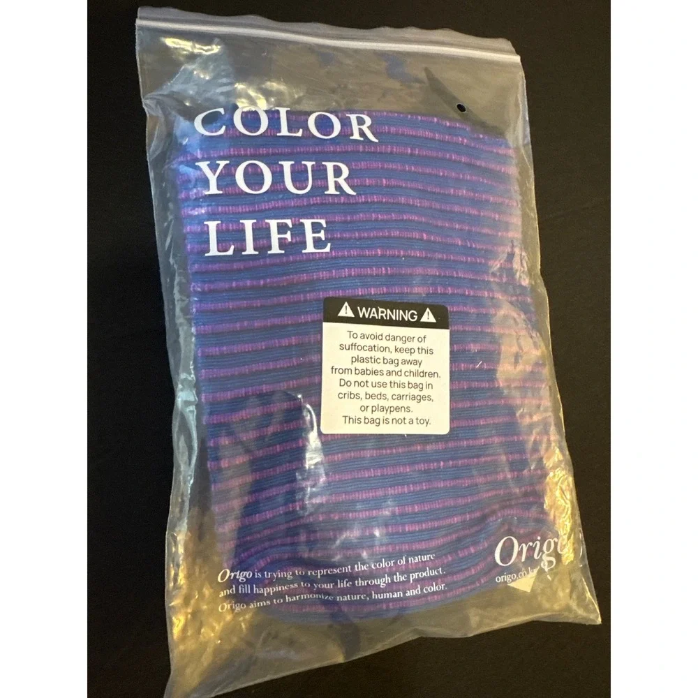 Origo Color Your Life Mini Crossbody Bag Handwoven Woven Purple Blue Pink NWT